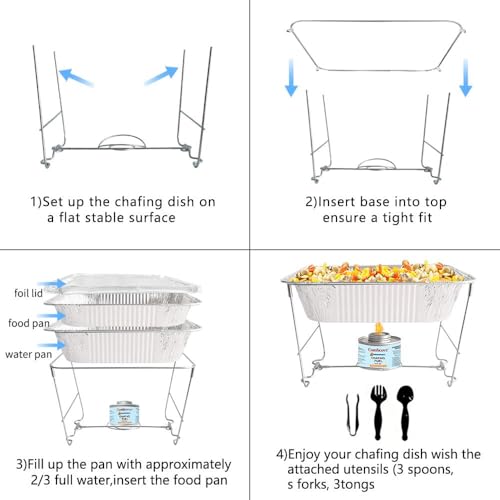 image for COMFICOVE Chafing Dish Buffet Set, Half Size, Disposable Catering Supp