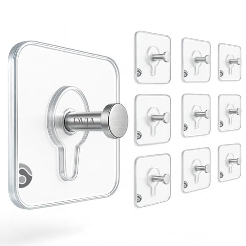 Image of (10 Pack Photo Frame Hooks for Wall Without Drilling,Self Adhesive Hooks for Wall Heavy Duty Strong Nail Free for Hanging Photo Frame (Photo Frame Hook, 10)
