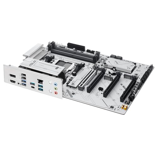 B650E MAX Gaming WiFi W - Scheda madre AMD B650 AM5 ATX, PCB bianco, DDR5, PCIe 5.0, 3X M.2, Wi-Fi 6E, 2.5Gb LAN, USB 10Gbps Type-C, DisplayPort, HDMI™, BIOS Flashback™, Aura Sync, PC AI avanzato - Scheda madre - Immagine 4