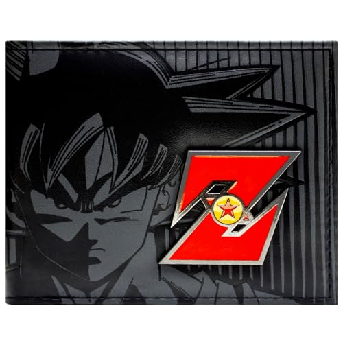 Dragonball Z Goku Red Badge en métal Noir Portefeuille