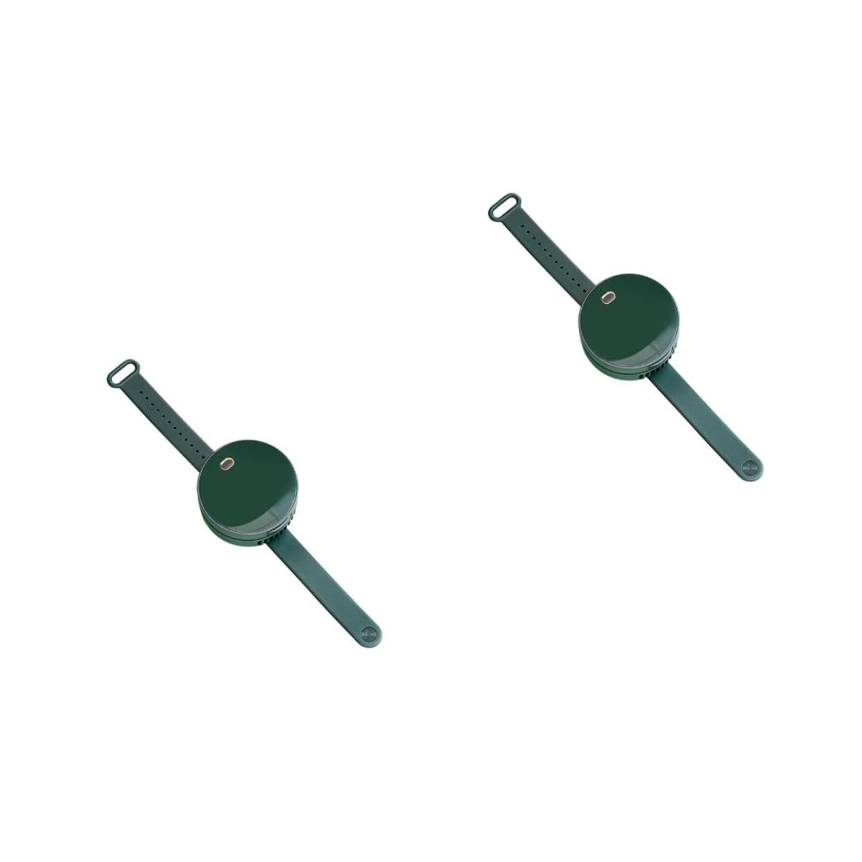 Cabilock Lot De 2 Ventilateurs Rechargeables Pour Montre Mini-Batterie Externe Mini-Ventilateur Portatif - Portatif Pour Poussette Berceau Ceinture
