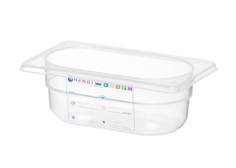 HENDI Pojemnik GN 1/9 - HACCP - 0,6 L - 176x108x(H)65mm