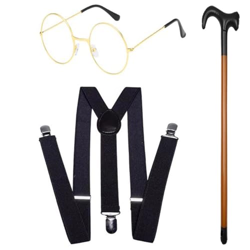 Image of Boy 100 Days of School Old Man Grandpa Dress up Outfit Accessories