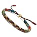 Produktbild BENAVA Tibetisches Glücksarmband Stoffarmband Bunt | Boho Schmuck Tibet Armband für Damen und Herren | Freundschaftsarmband Bond Touch Armband | Verstellbar 16-24 cm