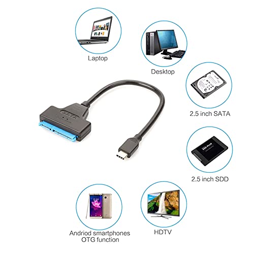 Cable Adaptador SATA a USB Tipo C 25 cm miniatura 3