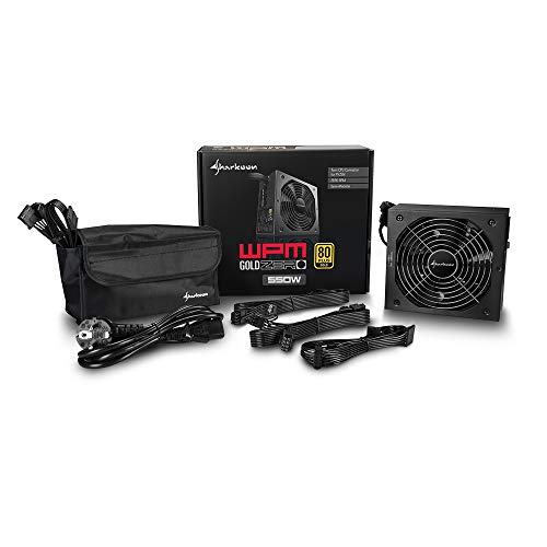 Sharkoon WPM Gold Zero 550W, 80 Plus Gold, Semi Modulare