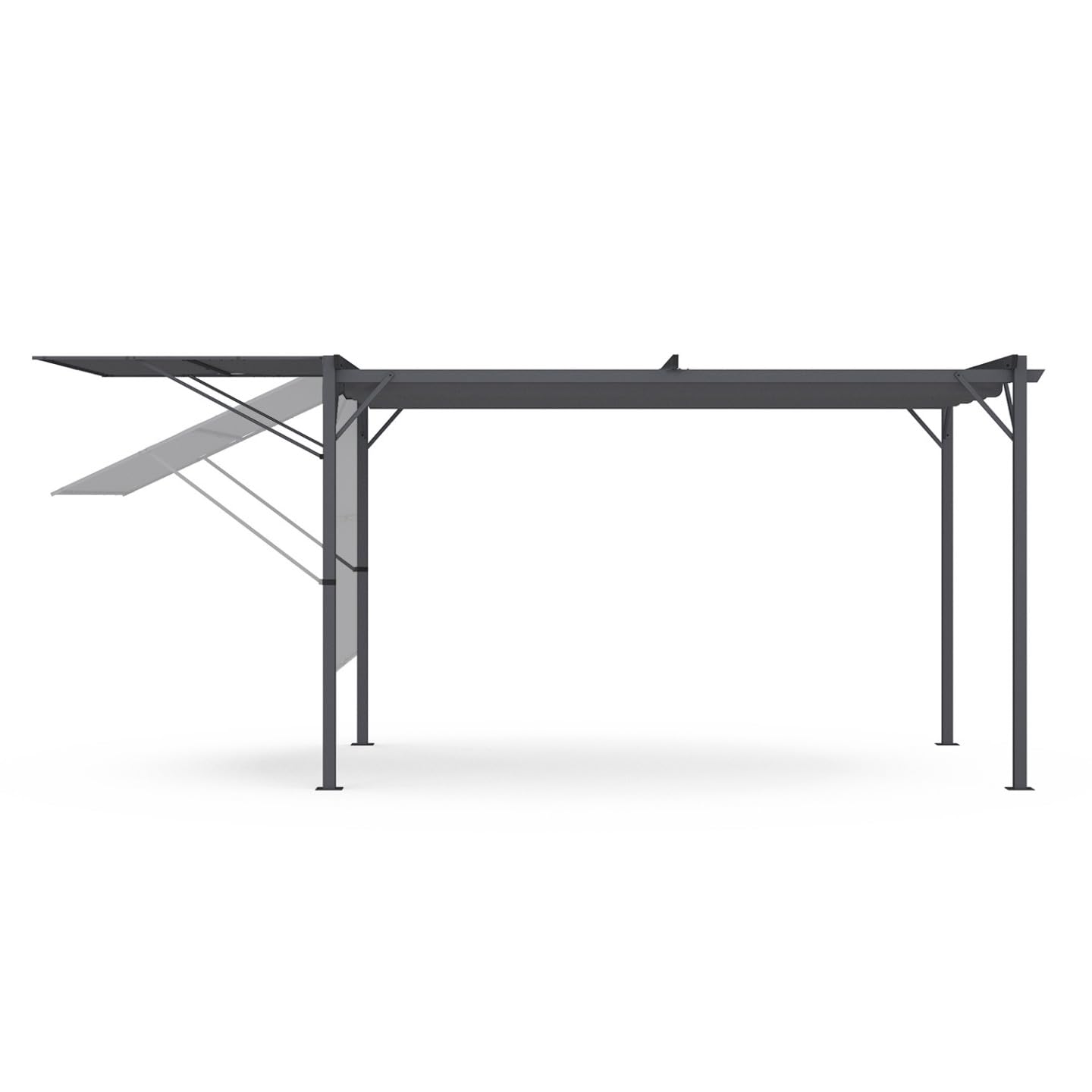 IDMarket - Pergola édition Originale auvent réglable et Toit rétractable 3x4M Gris Anthracite