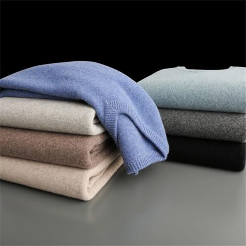 Mens Thick Wool V Neck Sweater Long Sleeve Casual Pullover 100 Percent Merino Wool Business Knit Jumper2