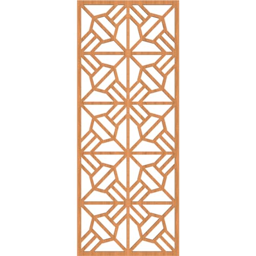 Image of 11 3 /8 inchW x 29 3 /8 inchH x 1 /4 inchT Auburn Decorative Fretwork Wood Wall Panels, Cherry