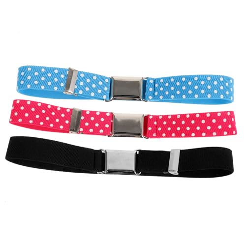 3pcs Elastic Waist Belts for Boy Girl Stretchy Belts for Boys Girls for Jeans Skirts and Casual Wear Stylish and Designs