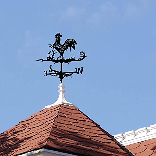 Girouette coq rétro cadeau idéal décoration maison et extérieur acier - 7