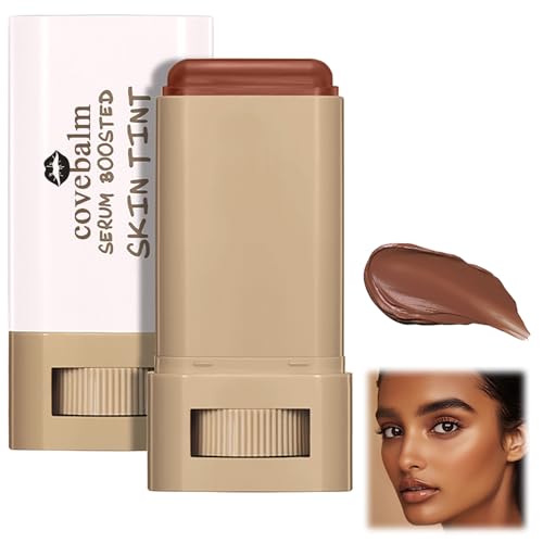 Covebalm Beauty Skin Tint for Black Women Covebalm Foundation Stick Beauty Balm Serum Boosted Skin Tint Concealer Stick Full Coverage Foundation Tinted Moisturizer for Face (#02)