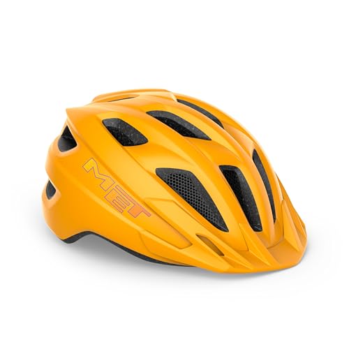 MET - Crackerjack Children's Cycling Helmet In Orange One Size (52-57 cm), Matt Orange, standard size