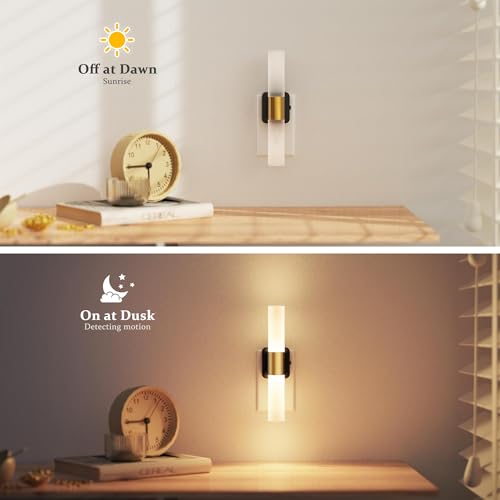 Image of JandCase LED Night Light, 2 Pack Night Lights Plug into Wall, 3000K Soft White, 0-100LM Adjustable Brightness, 180 Rotating Plug in Night Light with Auto Light Sensor for Bedroom Bathroom Hallway