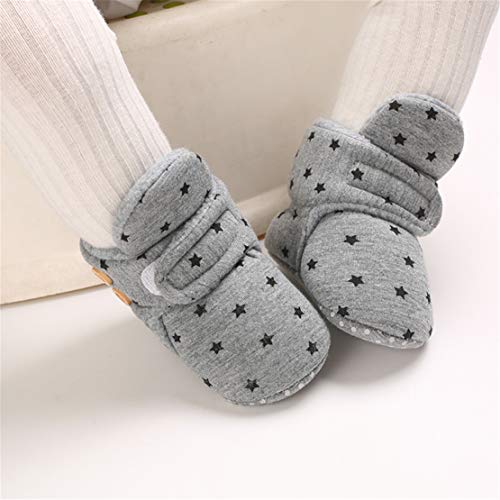 EDOTON Baby Booties voor jongens meisjes met zachte katoenen voering antislip grijper pasgeboren baby Slipper sokken… - Image 8