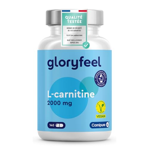 L-CARNITINE Naturelle 2941mg, Tartrate de L-Carnitine, Pre Workout Sportives Energir Résistance, 140 Capsules de Carnipure ®, Hautement Dosée, 100% Végétalien, Testé en Laboratoire, Sans Additifs