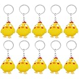 Outanaya 10 Stück Kleiner Küken Schlüsselanhänger Gelb Kompakter Handtaschen und Autoschlüssel...