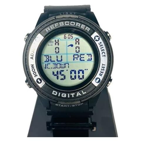 RefStuff RefScorer Digital New v2.021 Football Referee Watch - Record The Score of The Game!!! and Now Interchangeable Customisable Top Rings/Bezels!!! - (Sold Separately in Packs of 5) Cover