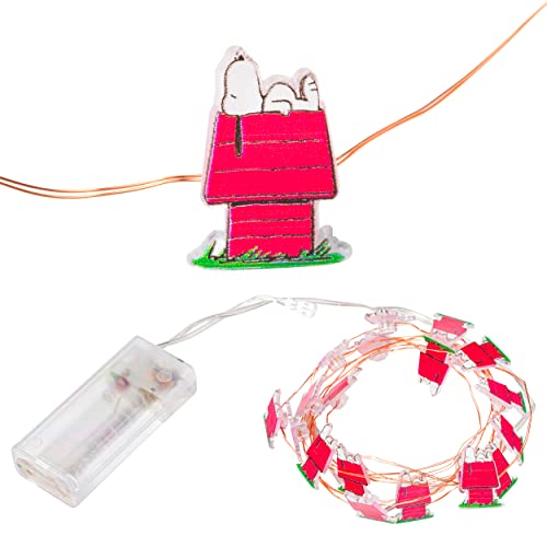 Silver Buffalo Peanuts Snoopy 20ct Decorative String Lights, 7 Feet Long, Warm White LED