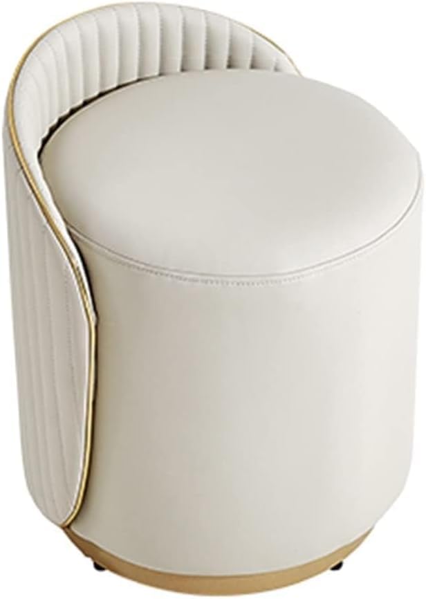 Taburete redondo para maquillaje, silla moderna de tocador para dormitorio, bonito y cómodo asiento para niñas y mujeres