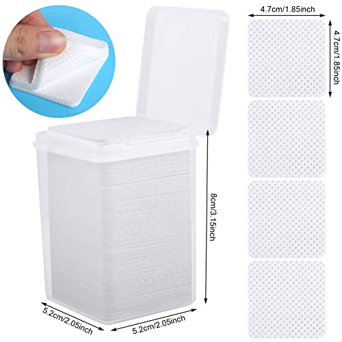 400 pieces nail cotton pads1 pull-down pump dispenser bottlesuper absorbent soft non-woven eyelash glue wipesnail polish dehumidifier for eyelash extension products and nail oil bottlepink white