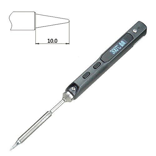 Lukcase TS100 Digital OLED Programmable Soldering Iron Station with B2 Tip, DC5525 Embedded