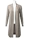 FLORIA Womens Casual Longline Open Front Drape Soft Knit Shawl Cardigan Sweater