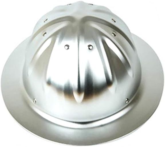 Full Brim Hard Hat, 4-Point Ratchet Suspension, Aluminum Alloy, Head Protection, Keep Cool Vented Helmet, Durable Protection Safety Helmet
