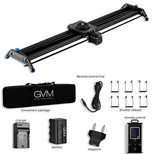 Image of GVM Motorized Camera Slider Aluminum Alloy Slider Time Lapse Video Shot Camera Dolly Slider with Controller for DSLR Camera DV Video Camcorder Film Photography, Load up to 44 lbs