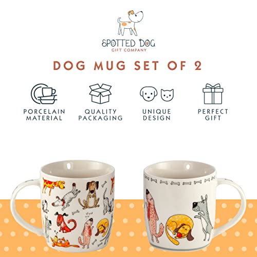 Spotted Dog Gift Company Dog Mugs Set of 2