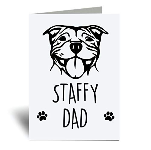 60 Second Makeover Limited Staffy Dad Greeting Card Staffordshire Bull Terrier Daddy Funny Fathers Day Birthday