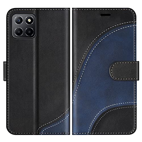 BoxTii Cover per Huawei Honor X8 5G / Honor X6 5G, Custodia in PU Pelle Portafoglio per Huawei Honor X8 5G / Honor X6 5G, Magnetica Cover a Libro con Slot per Schede, Nero