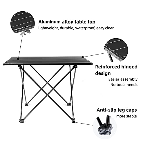 image for ROCK CLOUD Portable Camping Table Ultralight Aluminum Camp Table Foldi
