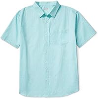Amazon Essentials Men's Big & Tall Short-Sleeve Print Casual Poplin Shirt fit by DXL