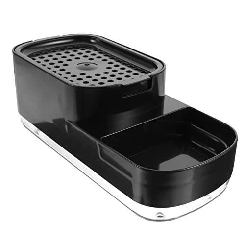 SOLUSTRE Press Soap Dish Kitchen Transparent Pump Dishwashing Container Push Soap Dispenser Foaming Soap Dispenser for Home Soap Case Foam Down Dispenser Home Dispenser Abs Black