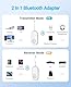 2025 Neueste Bluetooth 5.3 Adapter Transmitter, 2 in 1 Airfly Bluetooth Sender Klinke 3,5mm, Unterstützt 2 Air.P.ods Kompatibel mit Flugzeug,TV, Stereoanlage Audio, Kopfhörer, Auto Bluetooth Splitter