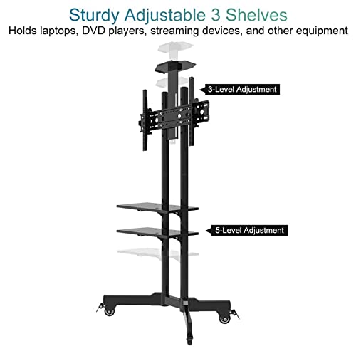 Soporte de Piso Móvil Ajustable para TV 32-75" miniatura 4