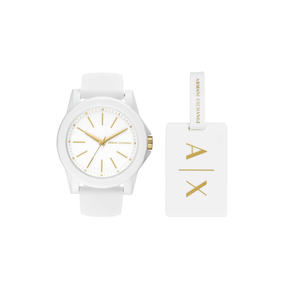 A|X Armani Exchange Watch AX7126, White, One Size, Women's