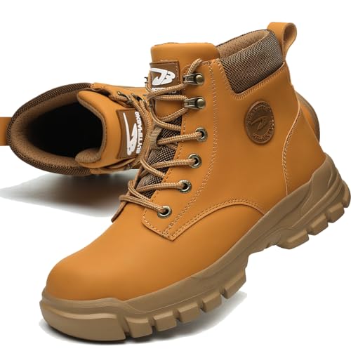 Image of Steel Toe Boots for Women Men Waterproof Lightweight Safety Shoes