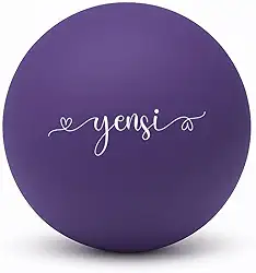 Bola de lacrosse de massagem de silicone para terapia de ponto de gatilho, nós musculares e fisioterapia. Bola única para massagem profunda dos tecidos e liberação miofascial. Sem látex. (Purple Haze)