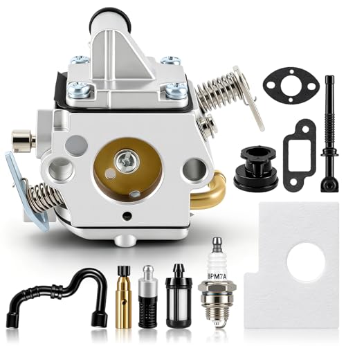 Carbhub MS170 Carburetor for Stihl MS170 MS180 017 018 Chainsaw with Air Filter Fuel Oil Line Spark Plug Replaces C1Q-S57 C1Q-S57A C1Q-S57B 1130 120 0603 Stihl MS170 Carburetor