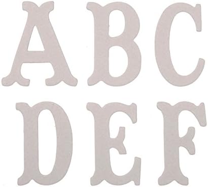 Darice 1208-72 26 Piece Chipboard Letters, 3", 3", Beige