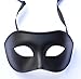 Price comparison product image FHS Men's Mask Black Matt Classic Style Venetian Mask, Masquerade, Burlesque Ball Party