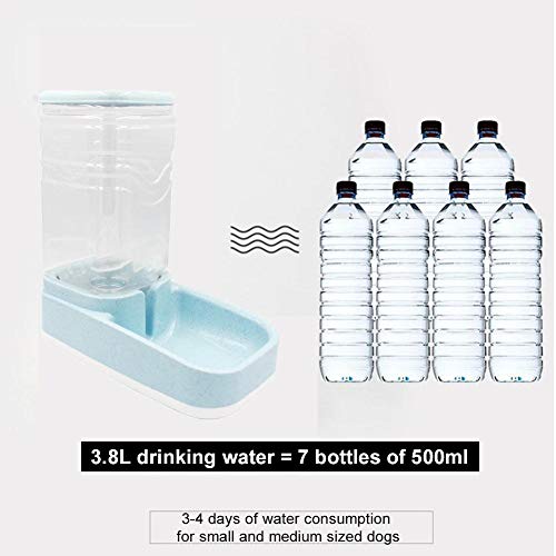 Dog Water Dispenser,Water Bowl For Dogs，Pet Automatic Waterer, Gravity Water Dispenser Station Self-Dispensing For Cats/Dogs Bowl，Automatic Gravity Fountain Bottle Bowl Dish Stand 1 Gal(3.8L) #TOP1