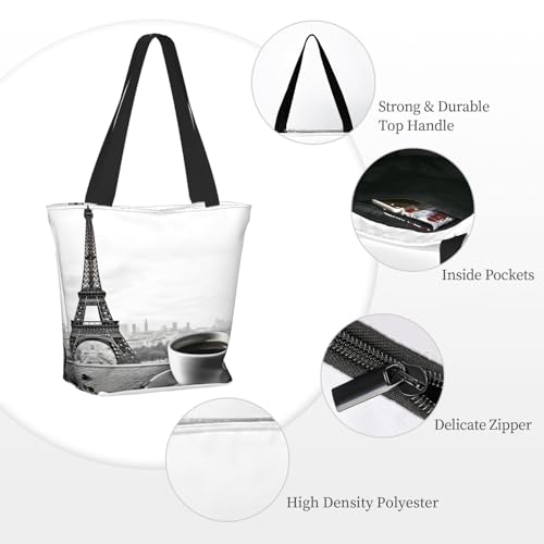 Tote Bag for Women Shoulder Tote Purse Reusable Grocery Bag Winter Landscape Aesthetic Shopping Bags4