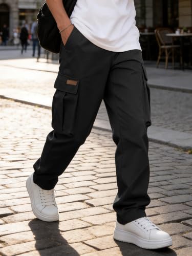 Image of Comdecevis Men's Casual Cargo Pants Tactical Work Pants with Pockets