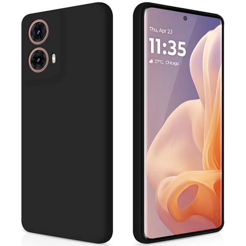 CLOYAAR Silicone Case for Motorola Moto G85 Black - Image 2