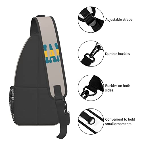 Mochila bandolera urbana color negro unisex miniatura 6