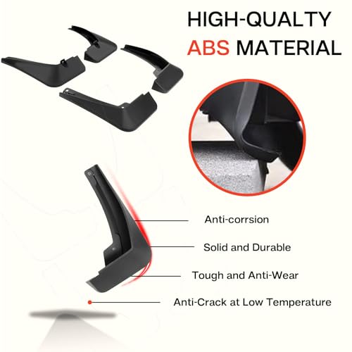 Image of Mud Flaps Splash Guards for Chevy /Chevrolet Trailblazer 2021 2022 2023 2024 2025 | No Drilling Required Bendable Mud Guards | Front & Rear 4-Piece Set Car Accessories