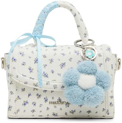 Madden Girl Top Handle Bag, White Ditsy